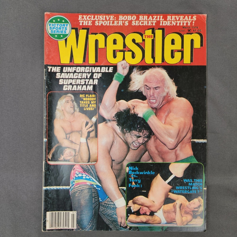 The Wrestler Magazine March 1978 Ric Flair‎ & Superstar Graham